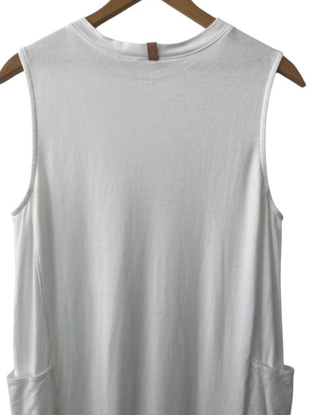 Lunya Sleeveless White Maxi Dress with Side Slits - Picture 8 of 9